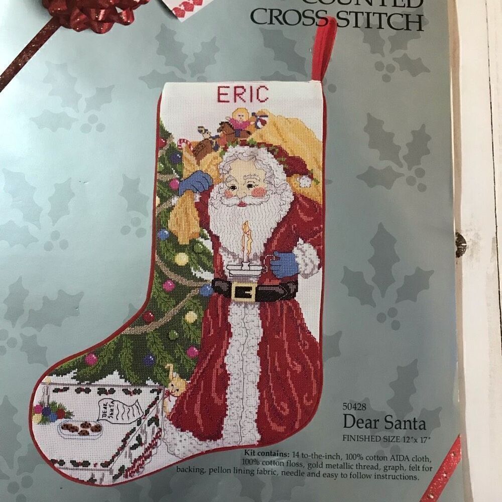 Something Special Counted Cross Stitch Christmas Stocking Kit Dear Santa 50428